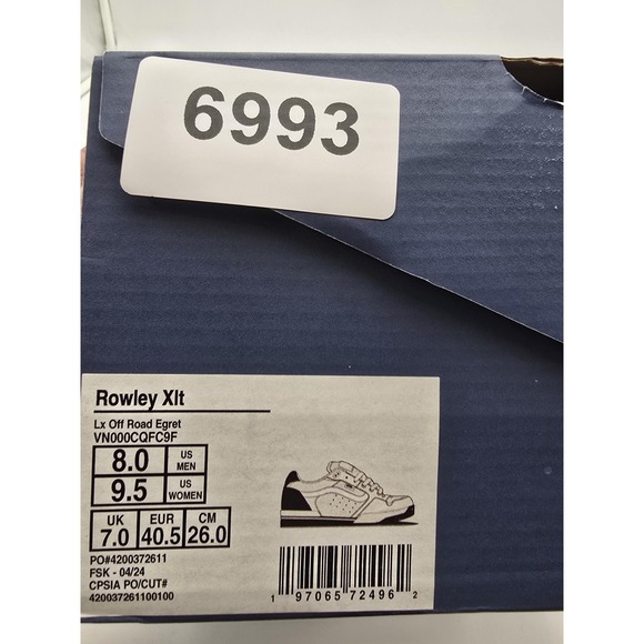 Vans Rowley XLT LX Shoes Mens Size 8 Beige Off Road Egret Low Top Sneaker New - Picture 6 of 6